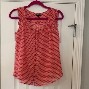 Gap Red Floral Sleeveless Top